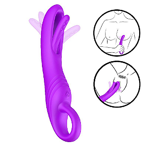 VIBRADOR DE PONTO G COM DEDILHAR SLAP - MANNA - SI