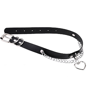 CHOCKER REBITE - COLEIRA COM CORAÇÃO E CORRENTE - SI