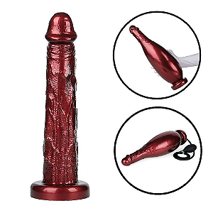 PLUG ANAL FORMATO DE PÊNIS EM SILICONE INFLÁVEL - 24,5 X 5,0 CM