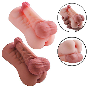 MASTURBADOR MASCULINO FORMATO DE CORPO E ÂNUS MASCULINO - 15,5 X 8,5 CM