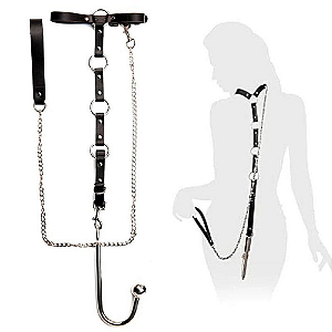 KIT BDSM COM COLEIRA, GUIA E GANCHO ANAL - SI