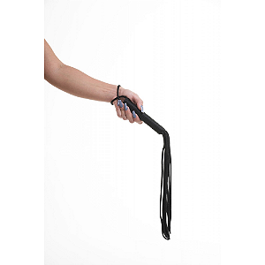 CHICOTE EM CORDAS PRETO - 50 CM