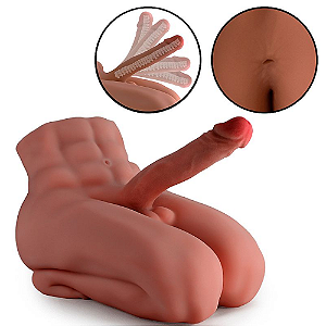 HOMEM MEIO CORPO DE JOELHOS COM PÊNIS 20CM