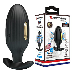 PLUG ANAL COM VIBRO JEFFERSON COM APLICATIVO - PRETTY LOVE