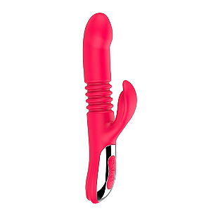 VIBRADOR DE PONTO G E CLITÓRIS COM VAI E VEM - STRETCH