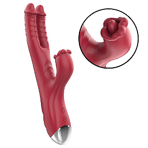 VIBRADOR DE PONTO G E CLITÓRIS DUPLO - 25,3 X 4,0 CM