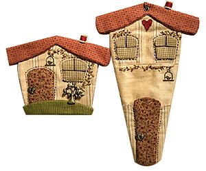 Kit Costura Agulheiro e porta Tesouras Casinhas