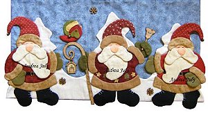 Trio Santa Claus Linha Country Natal by Audrea July