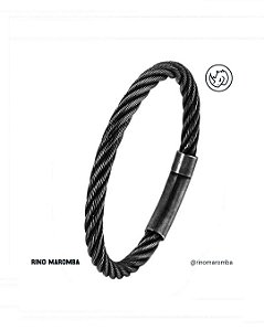pulseira clássica torcida em aço inoxidável