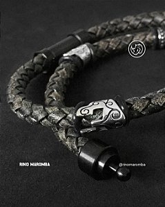 Pulseira espartana em aço inoxidável