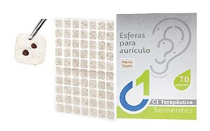 Placa Pronta - PONTO DUPLO Semente e Cristal c/ 70 unid.- C1