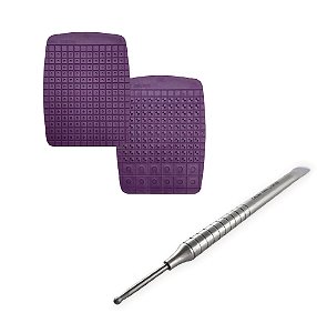 Mini Kit 2 - Placa para montar semente e Apalpador com mola - Para Auriculoterapia