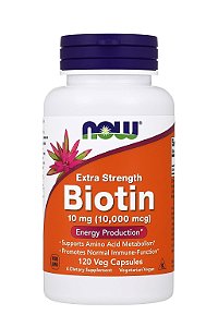 Biotina 10 mg (10.000 mcg), 120 Cápsulas Vegetarianas