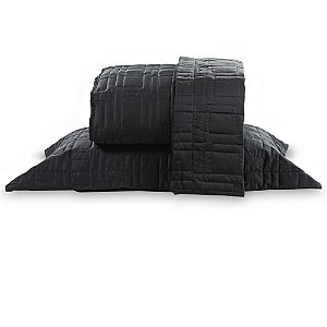 Cobre Leito 300 Fios Queen Marken Fassi -  Preto