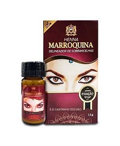 Henna Marroquina Delineador de Sobrancelhas 3.0 Castanho Escuro 1,3g