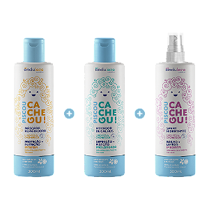 Combo Reparação e Definição I Máscara Reparadora + Ativador de Cachos + Spray Hidratante - Piscou Cacheou!