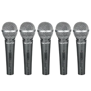 Kit 5 Microfones Vocal Din Bm48-5 - Skypix