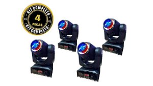 Kit 4 Moving Spot 60W Led C/Ring - Br Lighting