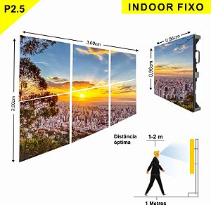PAINEL LED 3X2 P2.5MM INDOOR LINHA FIXA