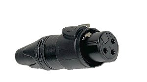 Conector Xlr 3 Polos Fêmea Waterproof - Skipix