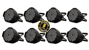 Kit 8 Refletores Par Led 54X3W Triled RGB - Br Lighting