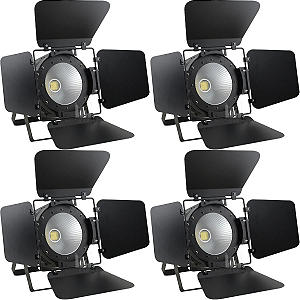 Kit 4 Refletor Led Cob 200W Cw/ww