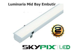 Luminária LED Embutir Mid Bay 32W 4000k Skypix