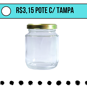 Pote Belém 240 ml - Caixa de 24 Unidades c/ Tampas