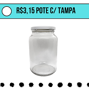 Pote Belém 240 ml - Caixa de 24 Unidades c/ Tampas