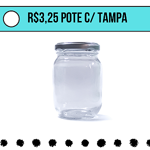 Pote Conserva 268 ML - Caixa de 24 unidades c/ Tampas