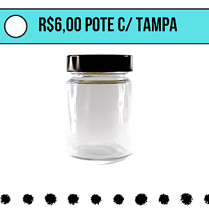 Pote Gourmet 410 ML - Caixa de 12 unidades c/ Tampas
