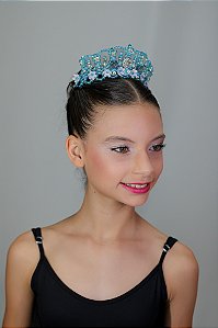 Coroa princesa infantil azul