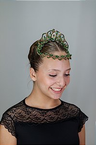 Coroa Contrária verde com dourado