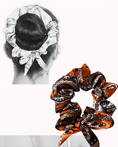 Scrunchie PRINT | Laranja