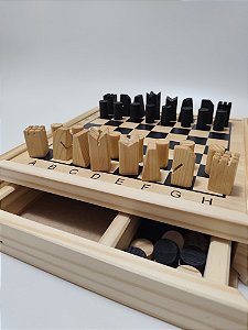 XADREZ E DAMA - Jac Oficina de Madeiras