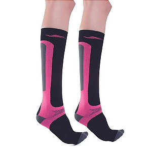 Meia Compressão Elite Esporte Preto/Pink