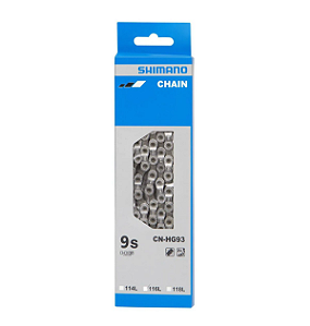 Corrente Fina Shimano 9V HG93 116L (ICNHG931161) Cinza