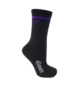 Meia Ciclismo Cano Médio Preta/Roxo 39/43