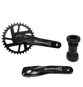 Pedivela Integrado Direct Removível 36T Alumínio 12V 170mm