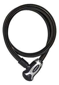 Cadeado Espiral 80cm X 15mm Prt/Cinza Bike ou Moto