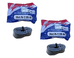 Par de Câmara de Ar 24X1.75/2.125 Vee Ruber 48mm Schrader