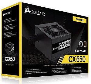 Fonte Corsair 650W 80 Plus Bronze CX650-PFC CP-9020122 S/Cabo