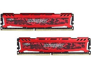 Memória Crucial Ballistix Sport LT 4GB 2400Mhz DDR4 CL16 Red BLS4G4D240FSE