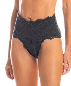 Calcinha Slim Power em Renda Daniela Tombini 7694 - Preto