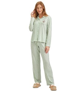 Pijama Feminino Longo Cor com Amor 2010086 - Verde