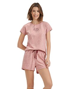 Pijama Feminino Curto Cor com Amor 2010201 -Rosa