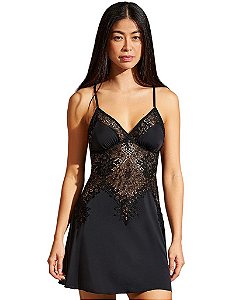 Camisola de Microfibra com Renda Recco 16822