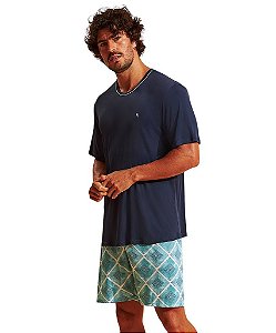 Pijama Masculino Curto em Microfibra Recco 17511