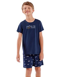 Pijama Infantil Masculino Curto Cor com Amor 2060046
