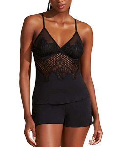 Babydoll Recco Microfibra e Renda 17612
